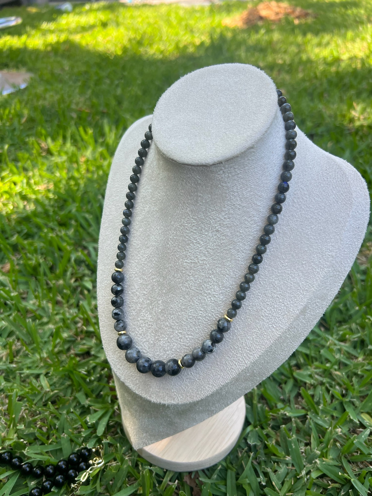 Graduated Labradorite Necklace with Gold Filled Spacers & Clasp